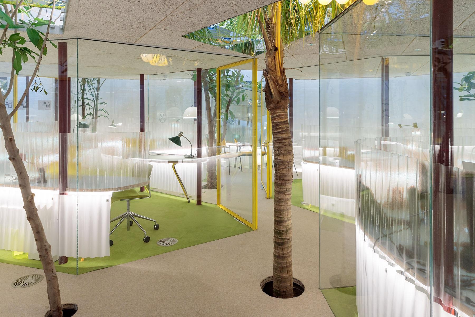 working space, Mies award, Mies van der Rohe, Mies, architecture, biophilic, design, nature, Holland park