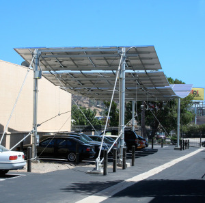 Installation of Cable-Suspended Solar System at REM Eyewear Headquarters Completed